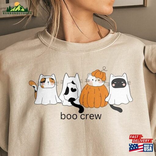 Cute Ghosts Cat Shirt Ghost Tee Lovers Sweatshirt Unisex Classic