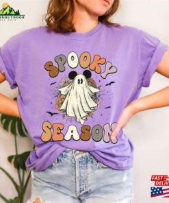 Cute Spooky Season Mickey Disney Floral Shirt Mouse Halloween Sweatshirt T-Shirt