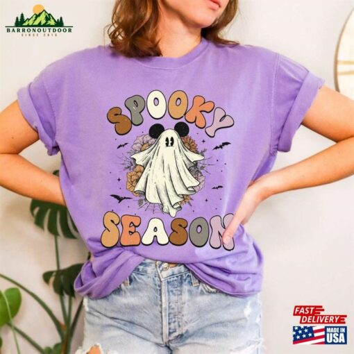 Cute Spooky Season Mickey Disney Floral Shirt Mouse Halloween Sweatshirt T-Shirt
