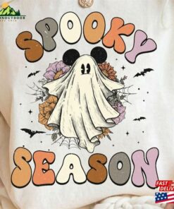 Cute Spooky Season Mickey Disney Floral Shirt Mouse Halloween Sweatshirt T-Shirt