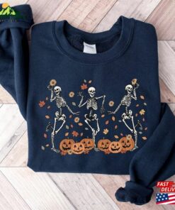 Dancing Skeleton Sweatshirt Halloween Pumpkins Shirt Classic